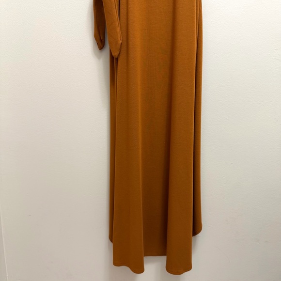 Wilfred Aritzia Saturn Midi Wrap Dress Sleeveless Waist Tie Rich Chestnut XS - Picture 7 of 10